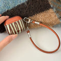 Retro Brown Green Striped AirPods Case